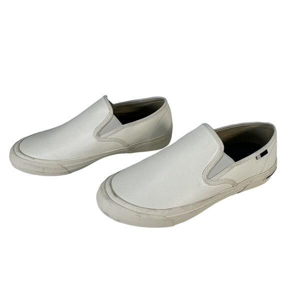 SeaVees Men's Size 10 SeaChange Slip On White Vegan Corn Leather Shoes - Picture 2 of 11